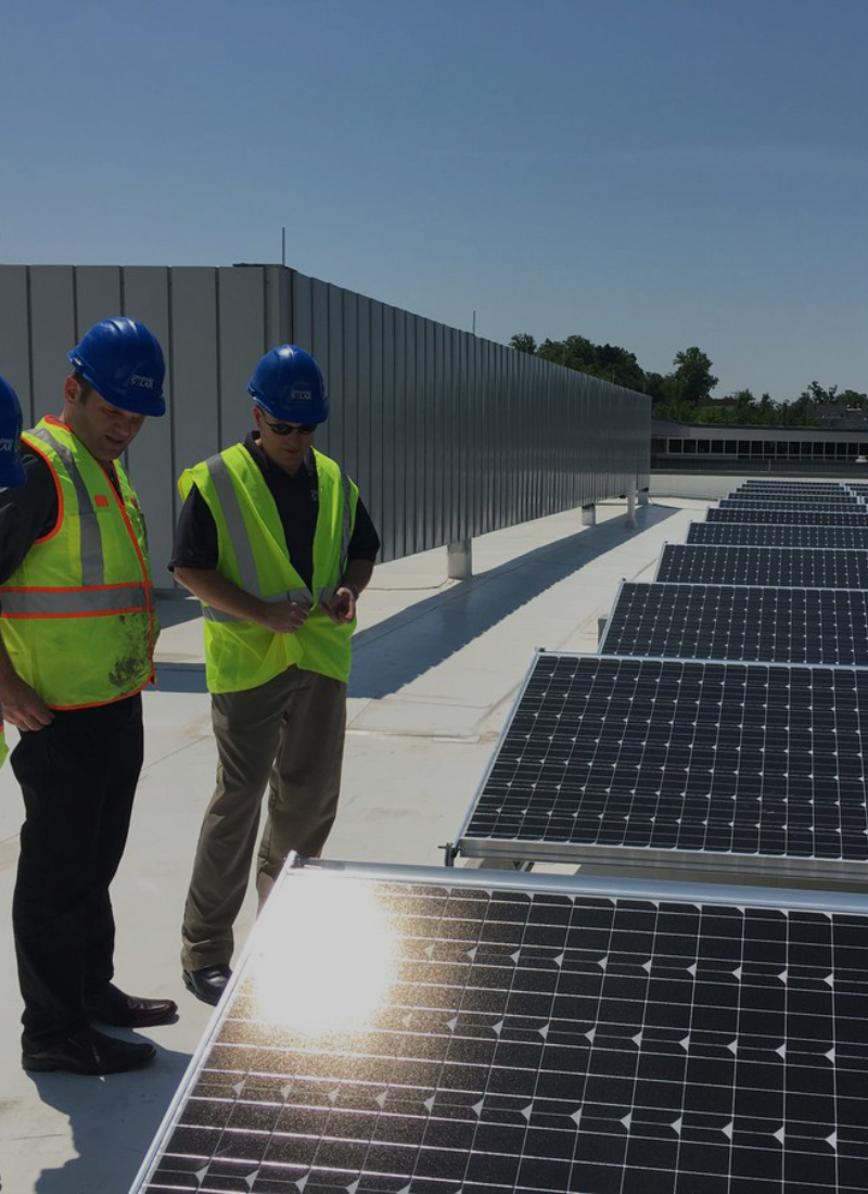 Commercial rooftop solar installation