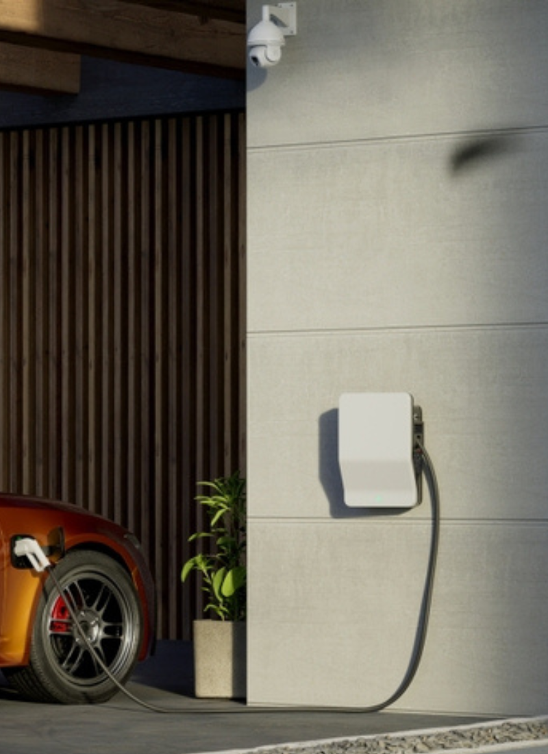 EV charger installed at a home